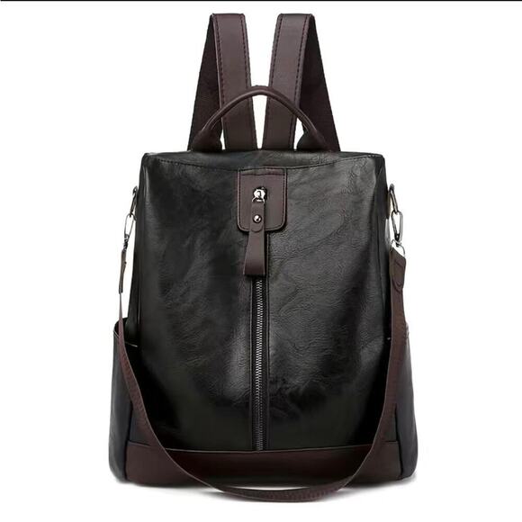 Vegan Leather Backpack One Shoulder Messenger Anti Theft Waterproof Travel main image 5